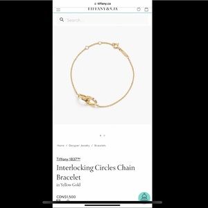 Tiffany & Co Gold Interlocking Circles Chain Bracelet